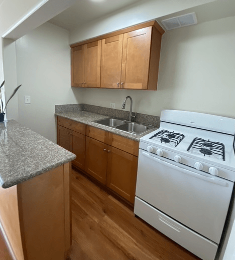 Floor plan for 1 bed, 1 bath, 980 sqft